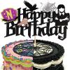 1Pack Addams Happy Birthday Cake Topper - Spider Web Thing Hand Girl Cake Decoration Addams Birthday Party Supplies For Kids And Fans Of The Iconic Character view 1