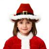 Alvivi Kids Western Santa Hat with Real Jingle Bells Adjustable Chin Strap for Secure Fit Fun Christmas Party Hat Red One Size view 4