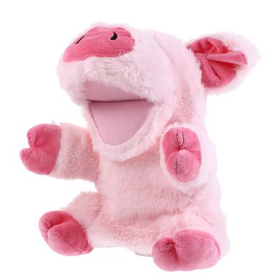 Abaodam Movable Mouth Pig Hand Puppet Plush Cartoon Animal for Storytelling and Role Play Soft Skin-Friendly Plush Lightweight Portable Interactive Gift for Fun