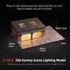 1:64 Diorama Japanese Building Garage, LED Parking Lot Scene Display Case view 2