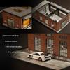 1:64 Diorama Japanese Building Garage, LED Parking Lot Scene Display Case view 3