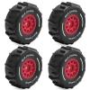 4Pcs Wheel Hub Tires 72mm*26mm Compatible with ARRMA 1/16 Mojave GROM RC Short Course Truck (Red) view 3