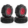 4Pcs Wheel Hub Tires 72mm*26mm Compatible with ARRMA 1/16 Mojave GROM RC Short Course Truck (Red) view 4