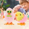 BESPORTBLE 6pcs Easter Wind-up Chicken for Clockwork Walking Cartoon Eggshell Design Fun Party Favors and Classroom Prizes Compact and Easy to Grasp view 3