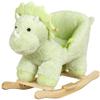 Baby Rocking Horse with Music, Plush Green Dinosaur Riding Horse for Toddlers 1-3 Years, Wooden Rocking Horse Ride-on Toy Rocking Animals for Baby Boys and Girls, Dino Rocker Christmas Birthday Gift view 1