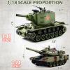 Supdex 1/18 Soviet Union KV2 RC Tank, 2.4G Army Model Toy with Smoke, Sound and Lights, 165ft Remote Control, All-Terrain Indoor Outdoor Toy for Kids & Adults view 3