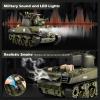 DBshoot 1/18 M4A3 Sherman RC Tank, Smoke, LED Light, Sound, 15 Channel Remote Control Tank, Army Toys with Recoil Force, 60 Minutes Playing Times, Excellent Gift for Kids and Adults Collectors. view 2
