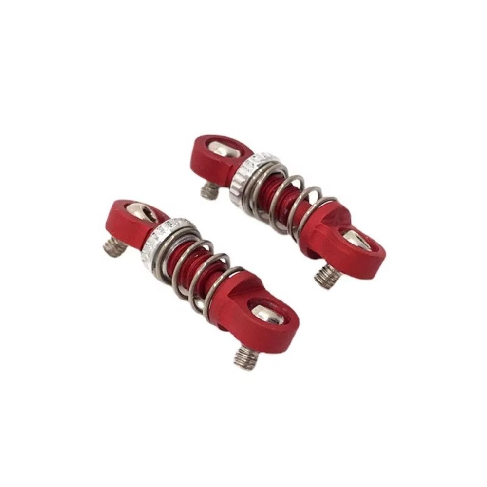 Rc Components For MINI-Q8 For MINI-Q9 1/28 Metal Upgrade Modified Outer For Spring Shock Absorbr RC Car Parts Accessories Replacement Repair(Red)