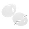 Abaodam 2pcs DIY Unpainted White Blank Fox Face Masks for Painting Lightweight PVC Full Face Masquerade Masks for Halloween Party Costume Craft and Cosplay Random Color view 1