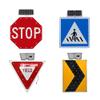 Solar Powered LED Traffic Sign 24in Octagon - Red Blinking LED, IP65 Waterproof, Reflective Film, Customize for Highways & Pedestrian Crossings - Durable Aluminum view 1