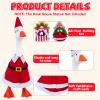 8 Set 7 Inch Desk Goose Outfits Holiday Set  Christmas, Valentine Mini Desk Goose Clothes Felt Costumes, Cute Seasonal Desk Goose Accessories for Magnetic Geese or Duck Statue, Desktop Motion Toys view 3