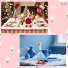 8 Set 7 Inch Desk Goose Outfits Holiday Set  Christmas, Valentine Mini Desk Goose Clothes Felt Costumes, Cute Seasonal Desk Goose Accessories for Magnetic Geese or Duck Statue, Desktop Motion Toys view 4