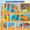 10 in 1 Inflatable Bounce House with Double Slides 750W Blower, Toy Stand, Splash Pool, Climbing Wall, Jumping, Water Cannon, Basketball, Bouncy House for Kids Indoor Outdoor, Orange view 3
