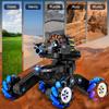 Rocket Launcher Model Rocket Kit, Ultra-High Flying Outdoor Toys, Black + Deformable RC Tank Car with Drift, Hand Gesture Control Dual-Mode, Lights, Spray & Music, 2.4GHz, Fighting Bullets, Kids 8-12 view 3