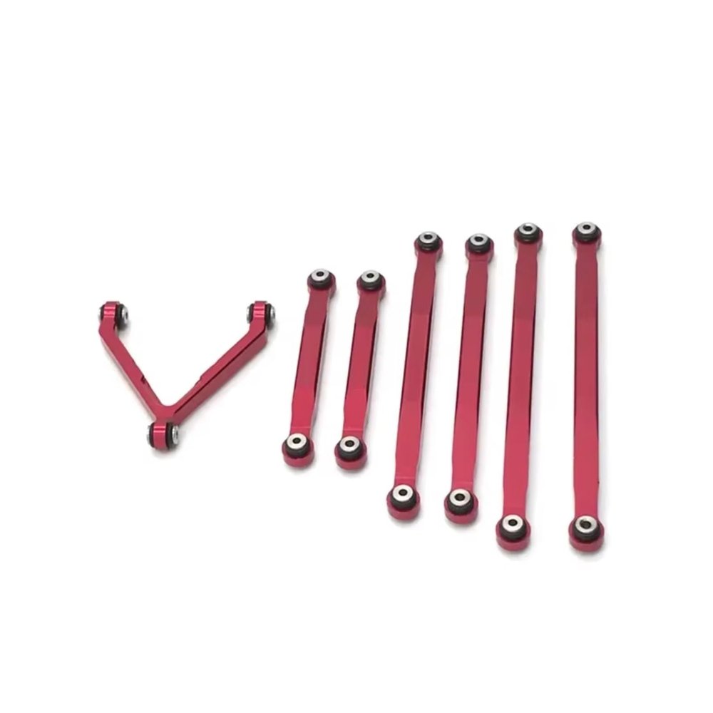 for Axial for SCX24 90081 for Mini 4WD Metal All Car Pull Rod Rc for Climbing Parts Accessories and Upgrades Replacement and Repair RC Car DIY Parts(Red)