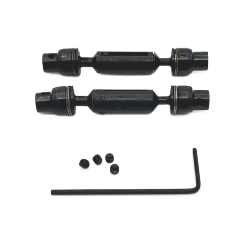 for WPL C64 C74-1 JA11 1/16 Metal Front and Rear Drive Shafts RC Car Tracked Vehicles Parts Accessories and Upgrades Replacement Repair RC Car DIY Parts(Black)
