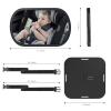 Baby Car Mirror, Rear Facing Car Seat Mirror Safety for Infant Newborn, Clear Wide View, 360 Rotation, Easily Observe the Baby Move, Secure, Shatterproof(Black) view 2