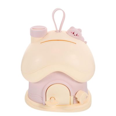 Abaodam Creative Mushroom House Piggy Bank for Cute Cottage Coin Bank Money Saving Jar Capacity Money Box Decorative and Easy to Clean
