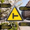 Customizable Solar LED Traffic Sign - 24" Blinking Street Light, Waterproof IP65, Solar-Powered Safety Sign for Highways & Pedestrian Crossings, Red Color view 2