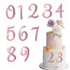 10-Piece Rose Gold Number Cake Topper Rose Gold Mirror Acrylic Number Cake Side Decoration 0-9 DIY cake decor suitable for Birthday Parties Anniversaries and Various Events view 1