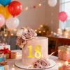 0-9 Acrylic Number Cake Decor - 10 Gold Number DIY Cake Toppers - Personalized decorations suitable for birthday parties, anniversaries, and various events. view 3