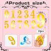 0-9 Acrylic Number Cake Decor - 10 Gold Number DIY Cake Toppers - Personalized decorations suitable for birthday parties, anniversaries, and various events. view 4