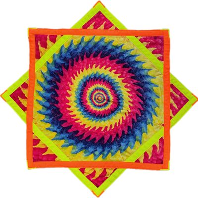 AMAZEABLES Star Air Flow Star, Spinning Cloth Flowstar, Dapo Star, Perfect for Juggling and Flow Arts, Portable and Durable (Solar Spiral)