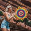 AMAZEABLES Star Air Flow Star, Spinning Cloth Flowstar, Dapo Star, Perfect for Juggling and Flow Arts, Portable and Durable (Solar Spiral) view 3