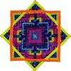 AMAZEABLES Star Air Flow Star, Spinning Cloth Flowstar, Dapo Star, Perfect for Juggling and Flow Arts, Portable and Durable (Neon Maze) view 1