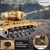 Supdex 1:18 RC Tank, 2.4G US Metal Alloy Metal US M26 Remote Control Tank That Shoot BBS Model Toys, Army Toy with Smoke, Lights, Sound and Recoil,Military RC Vehicle for Adults and Kids 6+ Year Old view 2