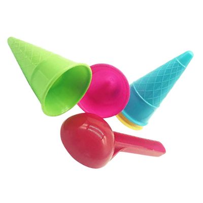 Abaodam Beach Sand Ice Cream Cone Sand Molds for Creative Play Lightweight Plastic Birthday Gift for Boys Seaside Sandbox