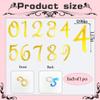 10-Piece Gold Number Cake Topper Mirror Acrylic Number Cake Side Decoration 0-9DIY cake decor Suitable for Birthday Parties Anniversaries and Various Events view 4