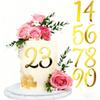 10-Piece Acrylic Number Cake Decor Set - 0-9 Gold Number DIY Cake Toppers - Personalized Decor for Birthday Parties, Anniversaries, and Various Events view 1