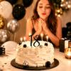 10PCS Black Number Cake Topper Mirror Acrylic Number Cake Decoration Black 0-9DIY for Birthday Parties Anniversaries and Various Events view 3