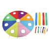 Ylwxzenith oor Pounding Game Set, Interac Parachute Game, Round S with 9 Holes, 4 Inflatable Rods and Umbrella Parachute for Kindergarten Parent Activities, view 1