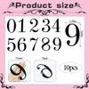 0-9 Acrylic Number Cake Toppers - 10-Piece Set of Black Mirror Number DIY Cake Decorations - Suitable for birthday parties, anniversaries, and other events. view 4