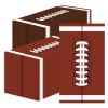 100 Pack Football Napkins Party Supplies - Rectangle Rugby Pattern Napkin Bulk, 3-Ply Brown Disposable Paper Hand Towels Napkins Set for Football Game Day Tailgate Party Favors Table Decorations view 1