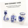 Yardwe 3Pcs Miniature Ceramic Flower Containers for Dollhouse Decor Smooth Surface Miniature Accessories Chic Tiny Flower Pots for DIY Mini Modeling and Desktop Display view 2