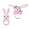 Beaupretty 2pcs Plush Animal Rattle Shakers Soft Ring Lightweight Teething for Boys Newborns Indoor Outdoor Use Safe view 1