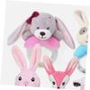 Beaupretty 2pcs Plush Animal Rattle Shakers Soft Ring Lightweight Teething for Boys Newborns Indoor Outdoor Use Safe view 3