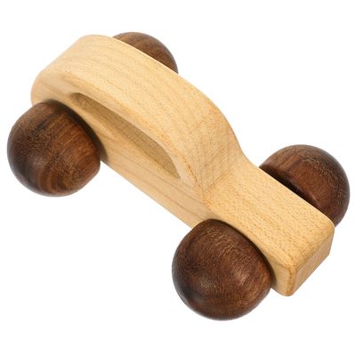 Abaodam Wooden Push Car for Smooth Hand Grip Grasp Training Maple with Black Walnut Wheels Safe and Lightweight Preschool Plaything for Boys