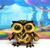 3D Printed Cyber Owl Figurine, Articulated Owl Bird Toy, 4" Gold and Black Cyber Owl, Posable and Movable Cyber Owl - ACO-Gold view 2