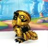 3D Printed Cyber Owl Figurine, Articulated Owl Bird Toy, 4" Gold and Black Cyber Owl, Posable and Movable Cyber Owl - ACO-Gold view 4