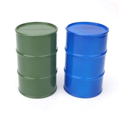 HUIOP Metal Mini Oil Drum Container Decoration Fit for 1/10 RC Crawler Decor, Exquisite Workmanship, Enhance Authenticity, SCX10 90047, Tamiya CC01 D90 D110 TF2, Mini Oil (Blue Green)