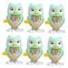 Abaodam 6pcs Wind-up Owl for Clockwork Jumping Playthings Safe Smooth Edges Fun Party Random Color view 1
