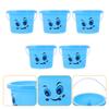 Abaodam 5Pcs Sand Buckets Portable Small Beach Pails with Comfortable Handles Material for Outdoor Sand Play and Water Fun view 3