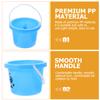 Abaodam 5Pcs Sand Buckets Portable Small Beach Pails with Comfortable Handles Material for Outdoor Sand Play and Water Fun view 4