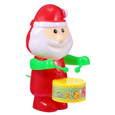 GALPADA 3pcs Wind Up Santa Claus Drumming Playthings Fun Christmas Random Colors Random Color