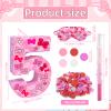 Pink Bow 5th Birthday Decorations, 15.75inch Bow Number 5 Piata with Blindfold Stick and Confetti for Pink Bow Birthday Party Supplies (5) view 2