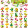 24 Pack Valentine's Day Gifts with Cards for Kids Party Favors  3-in-1 STEM Flower & Plant Building Sets (72 Models), Classroom Exchange & Non-Candy Goody Bag Fillers for Boys & Girls Ages 6+ view 1